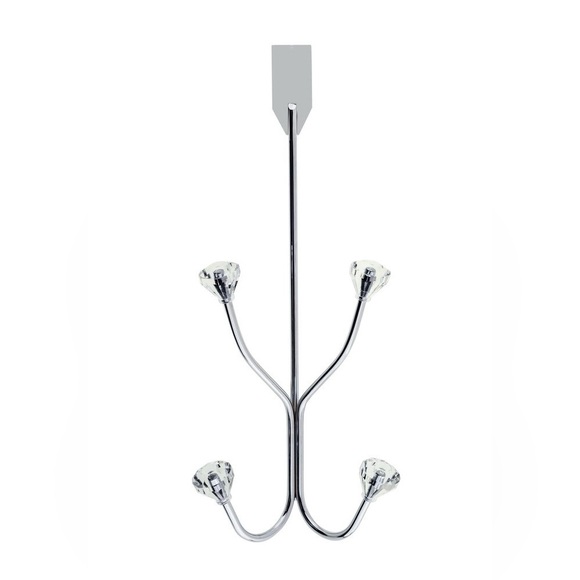 RICHELIEU 4 Hook Chrome Over The Door Hanger - Picture 1 of 5